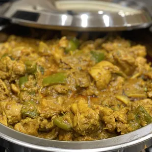 a pan of food