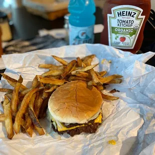 RHR Double Cheeseburger and Fries.