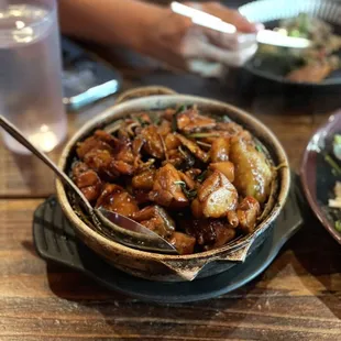 three cup chicken with bones