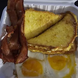 French toast platter &amp; comes with potatoes or grits