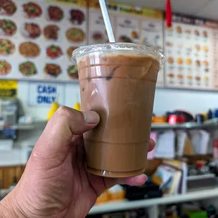 iced milk tea $3. Very good.