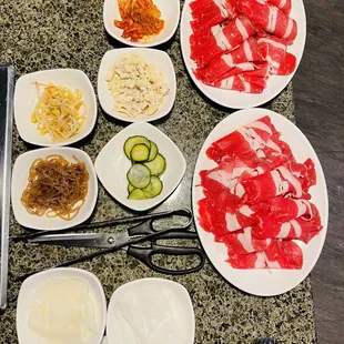 Side dishes &amp; 2 orders of brisket (AYCE)!!