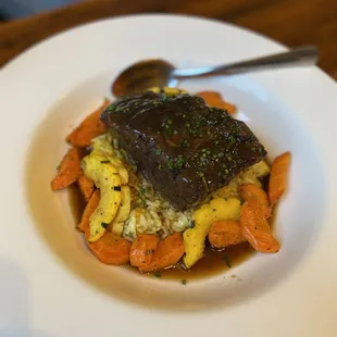 Red Wine Braised Short Rib, rice instead of mashed potatoes