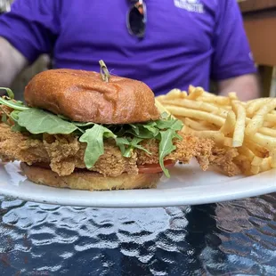 Fried Chicken Sandwich with Fries