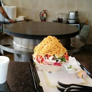 Cleaning the grill before my plate