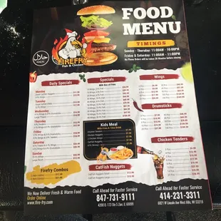 Menu front