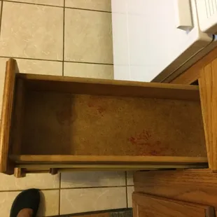 Stained draw from my 18 mos of living there so I was charged for this.
