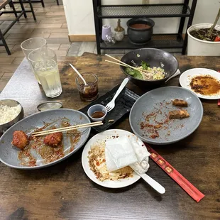 General Tso Chicken  Fried Pork Belly 11c. Grilled Beef Noodle Salad