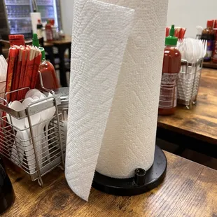 Like the idea that they have this roll napkins so it's convenience and it's probably save the store money too