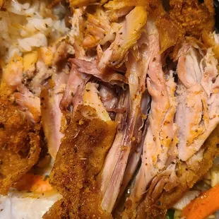 The drum part was where there was the most redness and underdone portion. The thigh was actually okay.