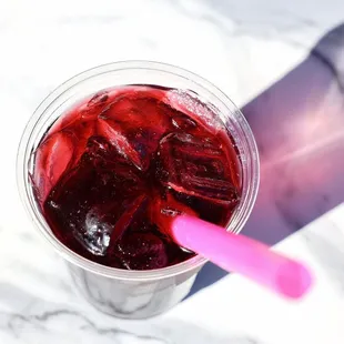 House-made agua fresca: Jamaica (Hibiscus)