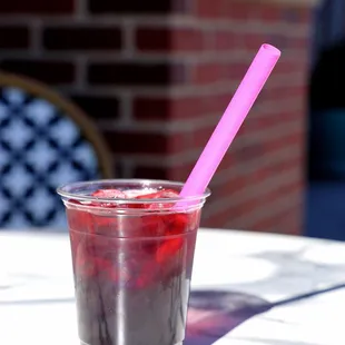 House-made agua fresca: Jamaica (Hibiscus)