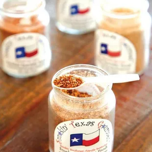 Home-made spices! https://redkitchenfoods.com/product-category/texas-gourmet-productsherb-and-spice-blends/