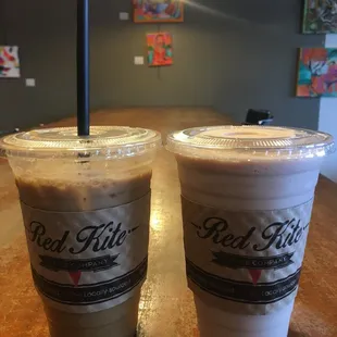 two cups of iced coffee