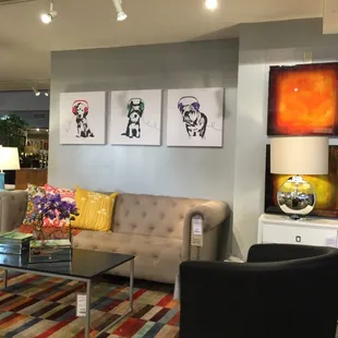 Art, couches, accents!
