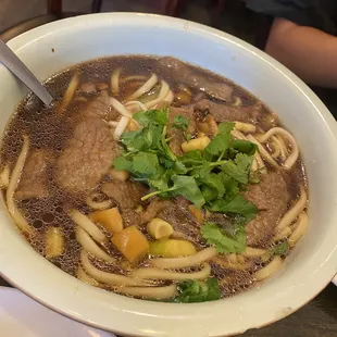 Beef noodle soup from Chinese menu. (Not standard menu)