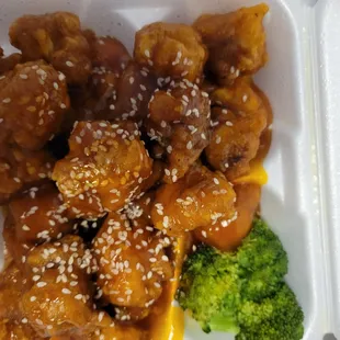 Sesame chicken was really good.