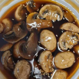 Teriyaki mushrooms yummy!