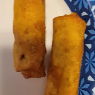 Pork egg rolls were small and not good.
