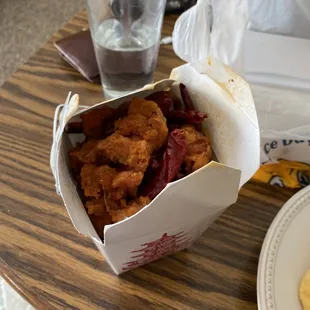a plate of food on a table