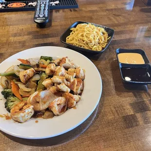 Hibachi Create A Combo: Chicken, Shrimp, Fried Noodles