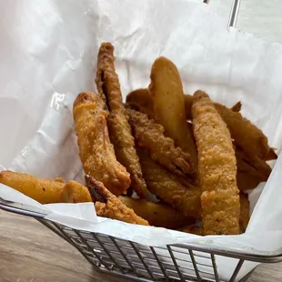 Pickle fries with ranch