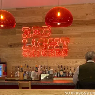 Behind the bar