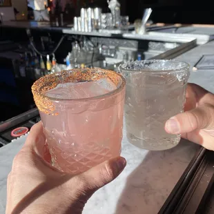 Watermelon and jalapeño margaritas
