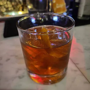 Old fashioned with house whiskey &quot;four rose&quot;