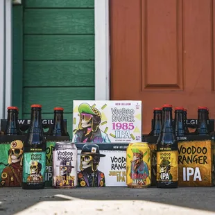 a variety of bottles