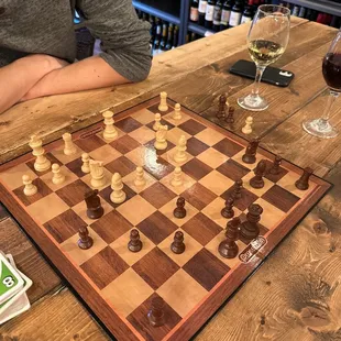 Chess and wine