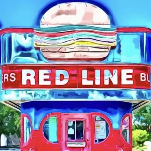 a red line burger