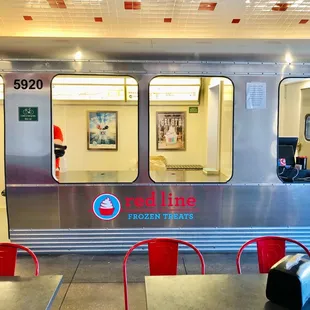 Subway in the restaurant