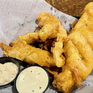 Fish and chicken with chips