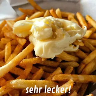 Great with mayo - would love to have some curry ketchup!