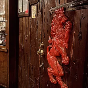 the entrance to a bar