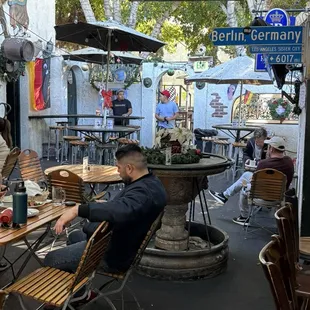 Upstairs beer garden