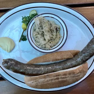 Bratwurst on a Roll