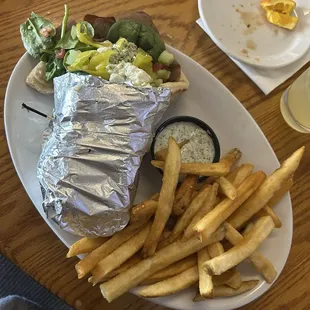 Gyro with fries
