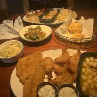 Seaside Shrimp Trio Wild-Caught Flounder, Bay Scallops, Parrot Isle Jumbo Coconut Shrimp