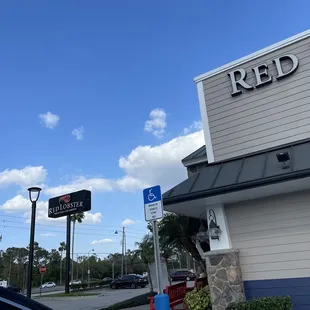 the front of the restaurant