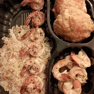 Grilled shrimp &amp; shrimp scampi