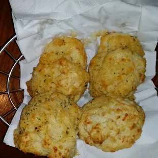 Garlic butter biscuits.  Yummy.