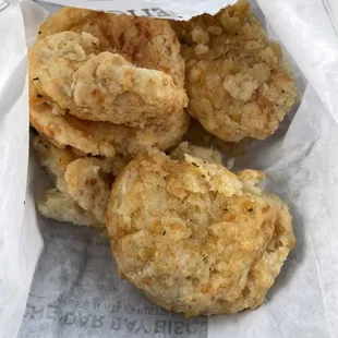 Cheddar biscuits not done.