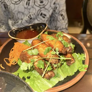 Crispy garlic chicken wings