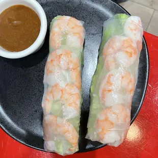 Yuuuge shrimp rolls