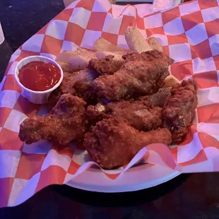 Wings and fries