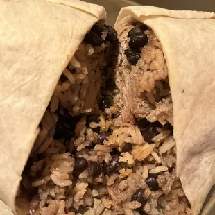 Carnitas Burrito (where are the toppings????? If you zoom in you can see a literal pinch of lettuce and maybe one jalapeño)
