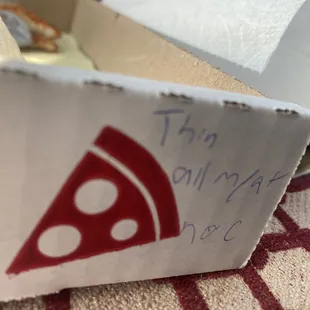 Thin Crust All Meat Pizza