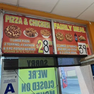 pizza, menu